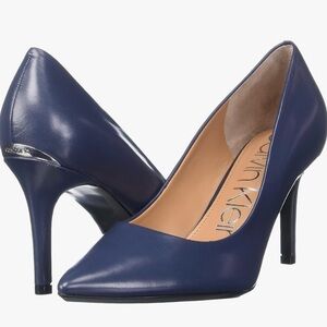 Calvin Klein Gayle Blue Heels Elegant Pointed Toe